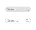 Search bar web page internet browser element design, search box template isolated Ã¢â¬â vector